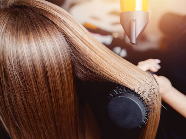 Professional Hair Salon Blowout and Drying